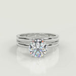 Load and play video in Gallery viewer, Anaya Milgrain Solitaire Princess Cut Diamond Engagement Ring