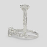 Load and play video in Gallery viewer, Martina Princess Cut Pave Engagement Ring Setting