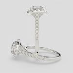 Load and play video in Gallery viewer, Isadora Round Cut Halo Pave Engagement Ring Setting