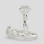 Load and play video in Gallery viewer, Ada Round Cut Halo Pave Engagement Ring Setting