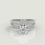 Load and play video in Gallery viewer, Alia Four Prong Milgrain Princess Cut Diamond Engagement Ring