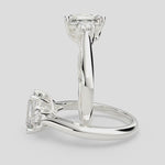 Load and play video in Gallery viewer, Hana Radiant Cut 3 Stone Engagement Ring Setting