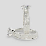 Load and play video in Gallery viewer, Sabrina Round Cut Solitaire Hand Engraved Milgrain Engagement Ring Setting