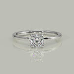 Load and play video in Gallery viewer, Valeria Cushion Cut Hidden Halo Solitaire 4 Prong Claw Set Engagement Ring Setting