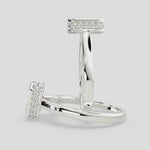 Load and play video in Gallery viewer, Xenia Radiant Cut Halo Pave Solitaire Engagement Ring Setting