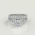 Load and play video in Gallery viewer, Violet Shared Prong Assher Accents Cushion Cut Diamond Ring