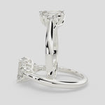 Load and play video in Gallery viewer, Hana Emerald Cut 3 Stone Engagement Ring Setting
