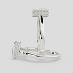 Load and play video in Gallery viewer, Xenia Princess Cut Halo Pave Solitaire Engagement Ring Setting