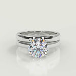 Load and play video in Gallery viewer, Payten 4 Prong Basket Solitaire Round Cut Diamond Engagement Ring