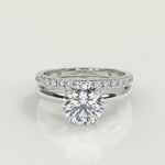 Load and play video in Gallery viewer, Holly Comfort Fit 4 Prong Solitaire Cushion Cut Diamond Engagement Ring
