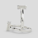Load and play video in Gallery viewer, Xenia Emerald Cut Halo Pave Solitaire Engagement Ring Setting