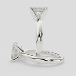Load and play video in Gallery viewer, Juliana Emerald Cut Classic Solitaire Engagement Ring Setting