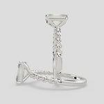 Load and play video in Gallery viewer, Renata Emerald Cut Solitaire Rope Engagement Ring Setting