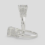 Load and play video in Gallery viewer, Nadia Princess Cut Pave Milgrain Engagement Ring Setting
