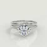 Load and play video in Gallery viewer, Kristina 4 Prong Solitaire Princess Cut Diamond Engagement Ring