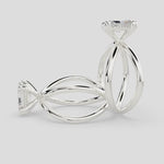 Load and play video in Gallery viewer, Tatiana Radiant Cut Solitaire Split Shank Engagement Ring Setting