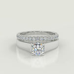 Load and play video in Gallery viewer, Cloe Cathedral Solitaire Round Cut Diamond Engagement Ring