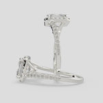 Load and play video in Gallery viewer, Paloma Princess Cut Pave Halo Engagement Ring Setting