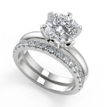 Load image into Gallery viewer, Abbigail 6 Prong Solitaire Cushion Cut Diamond Engagement Ring - Nivetta
