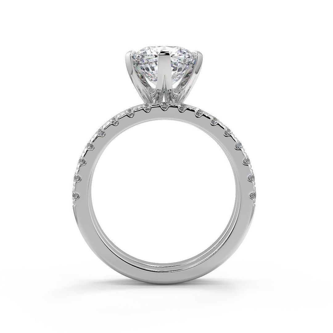 Abbigail 6 Prong Solitaire Cushion Cut Diamond Engagement Ring - Nivetta