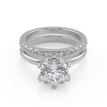 Load image into Gallery viewer, Abbigail 6 Prong Solitaire Cushion Cut Diamond Engagement Ring - Nivetta
