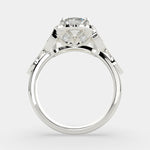 Load image into Gallery viewer, Ada Cushion Cut Halo Pave Engagement Ring Setting - Nivetta
