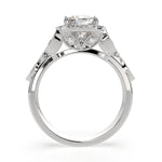 Load image into Gallery viewer, Ada Cushion Cut Halo Pave Engagement Ring Setting - Nivetta
