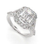 Load image into Gallery viewer, Ada Emerald Cut Halo Pave Engagement Ring Setting - Nivetta
