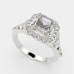 Load image into Gallery viewer, Ada Emerald Cut Halo Pave Engagement Ring Setting - Nivetta
