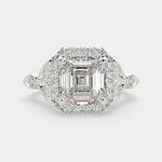 Load image into Gallery viewer, Ada Emerald Cut Halo Pave Engagement Ring Setting - Nivetta
