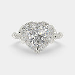 Load image into Gallery viewer, Ada Heart Cut Halo Pave Engagement Ring Setting - Nivetta
