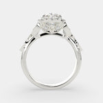 Load image into Gallery viewer, Ada Oval Cut Halo Pave Engagement Ring Setting - Nivetta
