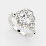 Load image into Gallery viewer, Ada Oval Cut Halo Pave Engagement Ring Setting - Nivetta
