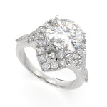Load image into Gallery viewer, Ada Pear Cut Halo Pave Engagement Ring Setting - Nivetta
