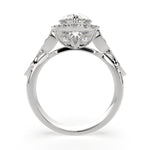 Load image into Gallery viewer, Ada Pear Cut Halo Pave Engagement Ring Setting - Nivetta
