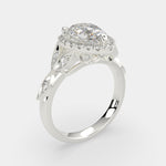 Load image into Gallery viewer, Ada Pear Cut Halo Pave Engagement Ring Setting - Nivetta

