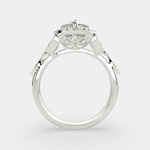 Load image into Gallery viewer, Ada Pear Cut Halo Pave Engagement Ring Setting - Nivetta
