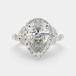 Load image into Gallery viewer, Ada Pear Cut Halo Pave Engagement Ring Setting - Nivetta
