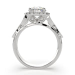 Load image into Gallery viewer, Ada Round Cut Halo Pave Engagement Ring Setting - Nivetta
