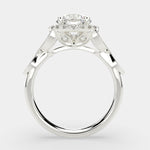 Load image into Gallery viewer, Ada Round Cut Halo Pave Engagement Ring Setting - Nivetta
