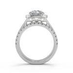 Load image into Gallery viewer, Addisyn Double Prong Split Shank Halo Round Cut Ring - Nivetta - Nivetta
