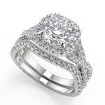 Load image into Gallery viewer, Adriana Micro Pave Halo Infinity Round Cut Engagement Ring - Nivetta
