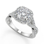 Load image into Gallery viewer, Adriana Micro Pave Halo Infinity Round Cut Engagement Ring - Nivetta
