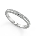 Load image into Gallery viewer, Akira Micro Pave Double Prong 3 Sided Round Cut Diamond Ring - Nivetta
