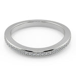 Load image into Gallery viewer, Akira Micro Pave Double Prong 3 Sided Round Cut Diamond Ring - Nivetta
