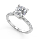 Load image into Gallery viewer, Alannah Petite Micro Pave Cushion Cut Diamond Engagement Ring - Nivetta
