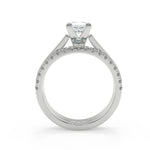 Load image into Gallery viewer, Alejandra Cathedral Solitaire Princess Cut Diamond Engagement Ring - Nivetta
