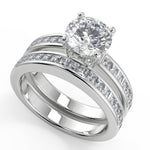 Load image into Gallery viewer, Alexandria Channel Set 4 Prong Round Cut Diamond Engagement Ring - Nivetta
