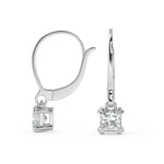 Load image into Gallery viewer, Alexia Princess Cut Double Prong Earrings Leverback - Nivetta
