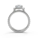 Load image into Gallery viewer, Alexus Halo Rope Twist Cushion Cut Diamond Engagement Ring - Nivetta
